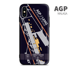 Malaga AGP Airport Diagram Phone Case aviation gift pilot iPhone Andriod Apple Samsung Huawei Xiaomi