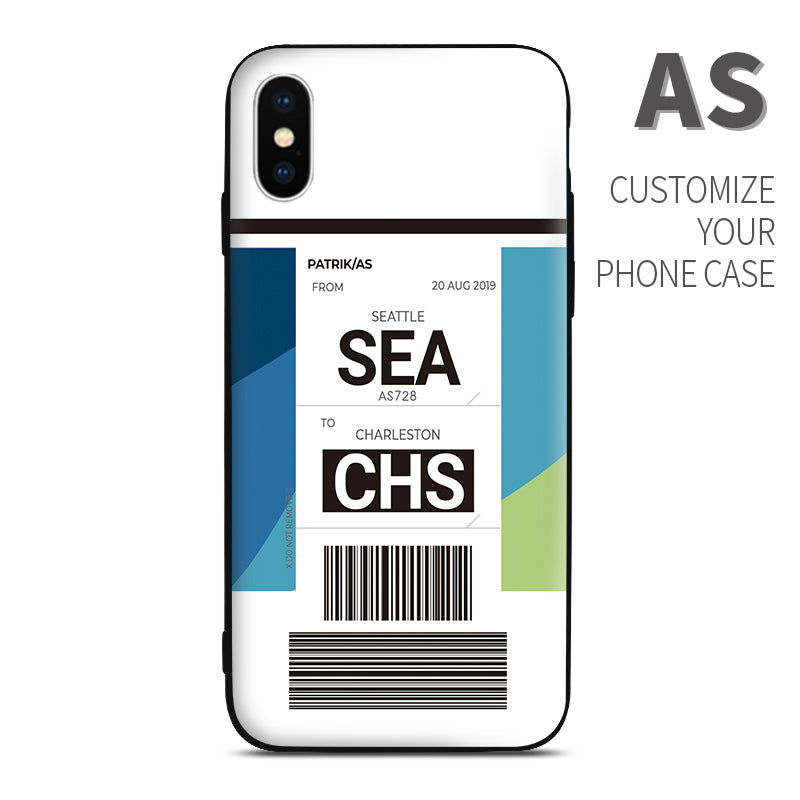 AS Alaska Airlines color Baggage Ticket design perfect for aviation geeks crew pilot apple iphone huawei samsung xiaomi