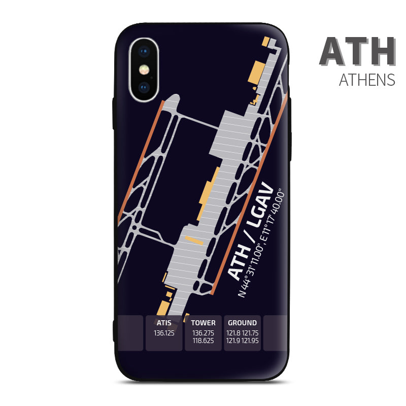 Athens Airport Diagram Phone Case aviation gift pilot iPhone Andriod Apple Samsung Huawei Xiaomi