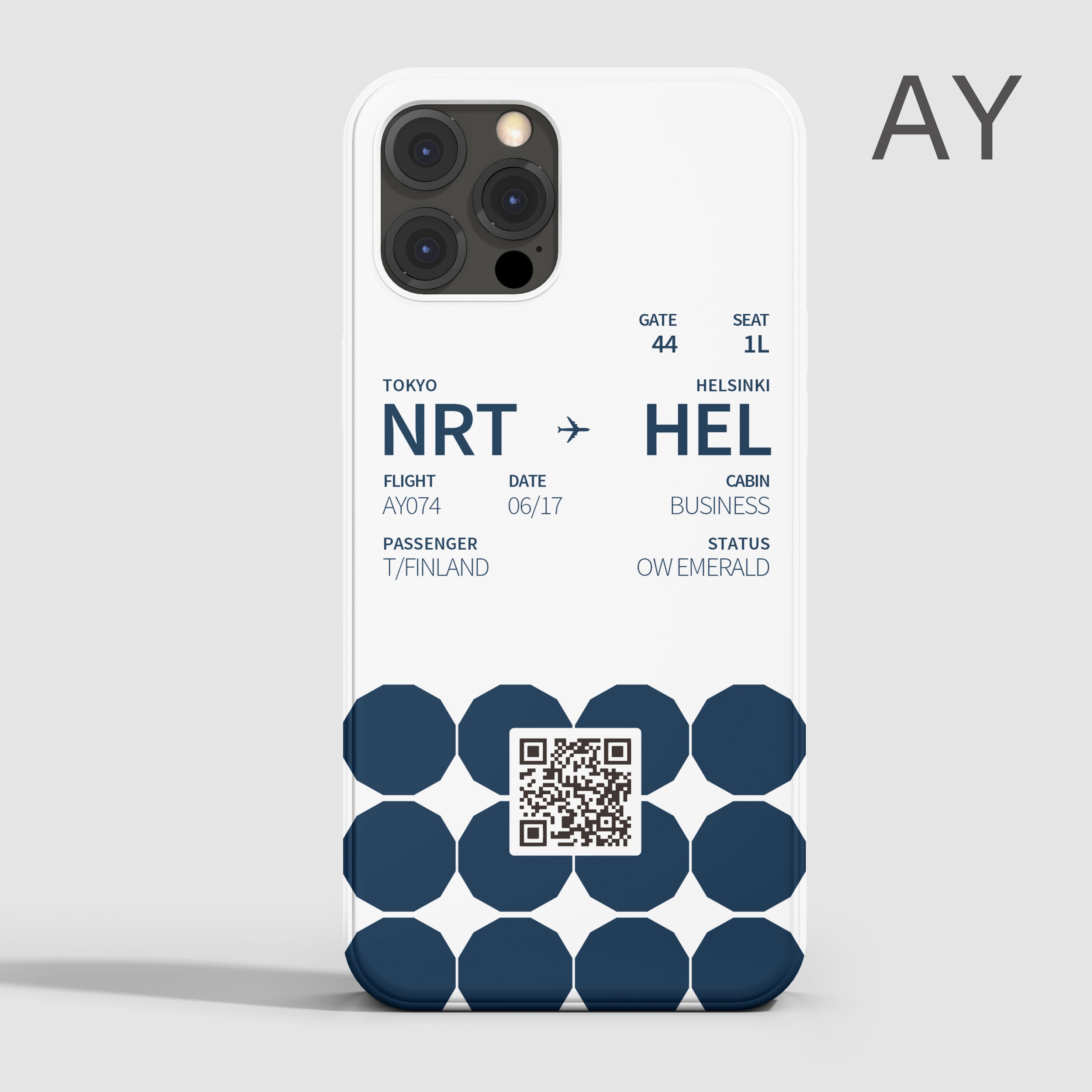 Finnair Boarding Pass Phone Case design perfect for aviation geeks crew pilot apple iphone huawei samsung xiaomi