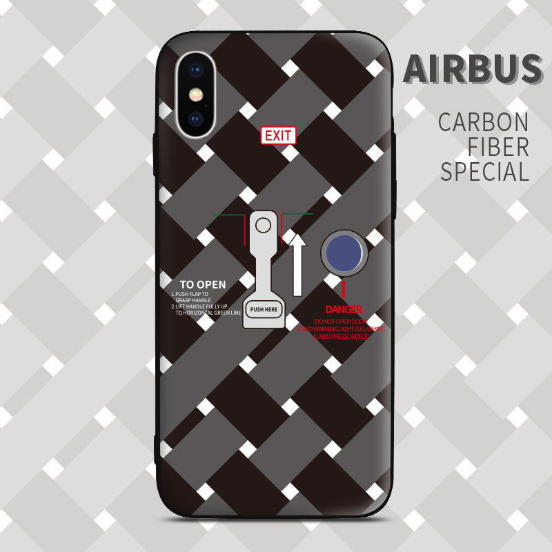 Airbus Carbon FIber Special livey phone case aircraft door style xiaomi huawei iphone apple samsung perfect for aviation lovers avgeeks crew
