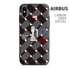 Airbus Carbon Fiber Special Livery Aircraft Exit Phone Case A320/A330