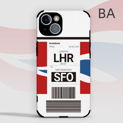 British Airways BA color Baggage Ticket design gift for aviation geeks crew pilot apple iphone huawei samsung xiaomi