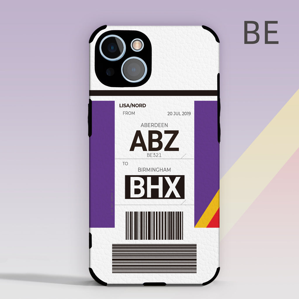FlyBe Personalized Baggage Ticket Phone Case – Aviator Story