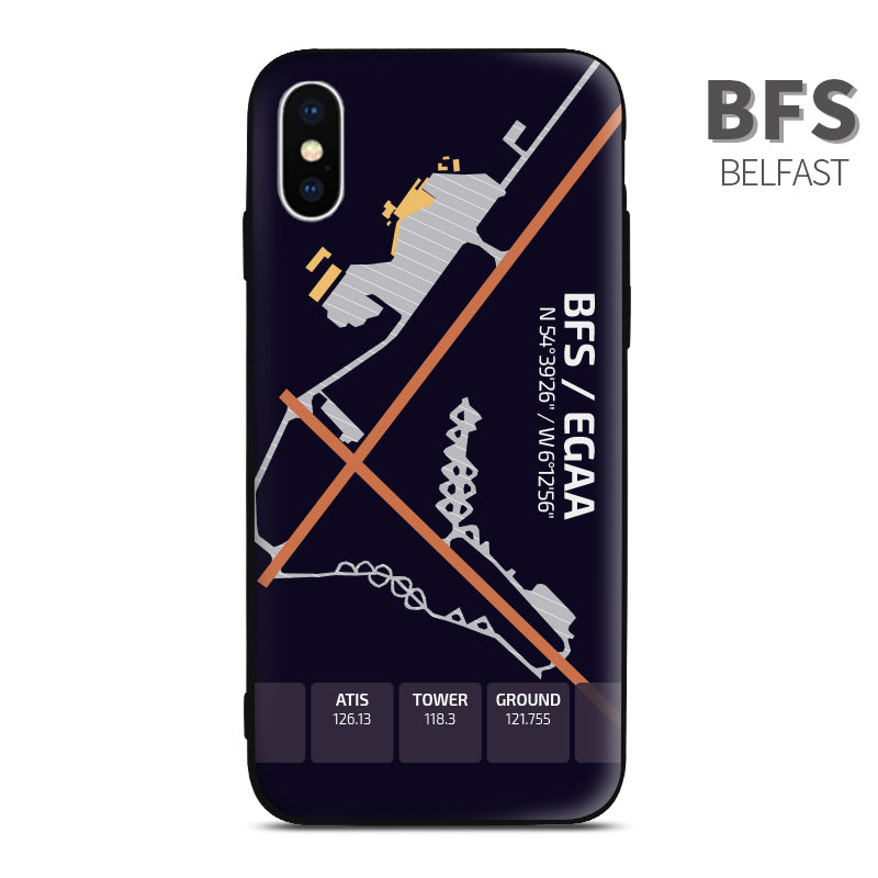 BelfastAirport Diagram Phone Case aviation gift pilot iPhone Andriod Apple Samsung Huawei Xiaomi