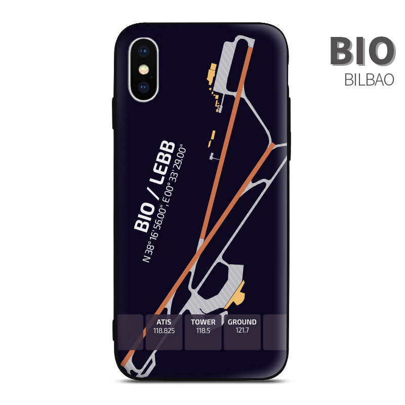 Bilbao BIO Airport Diagram Phone Case aviation gift pilot iPhone Andriod Apple Samsung Huawei Xiaomi