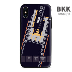 Bangkok Suvarnabhumi Thailand BKK VTBS Airport Diagram Phone Case  aviation gift pilot iPhone Andriod Apple Samsung