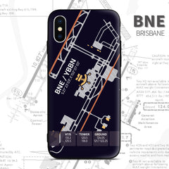 Australia Airport Diagram BRISBANE Phone Case aviation gift pilot iPhone Andriod Apple Samsung Huawei Xiaomi