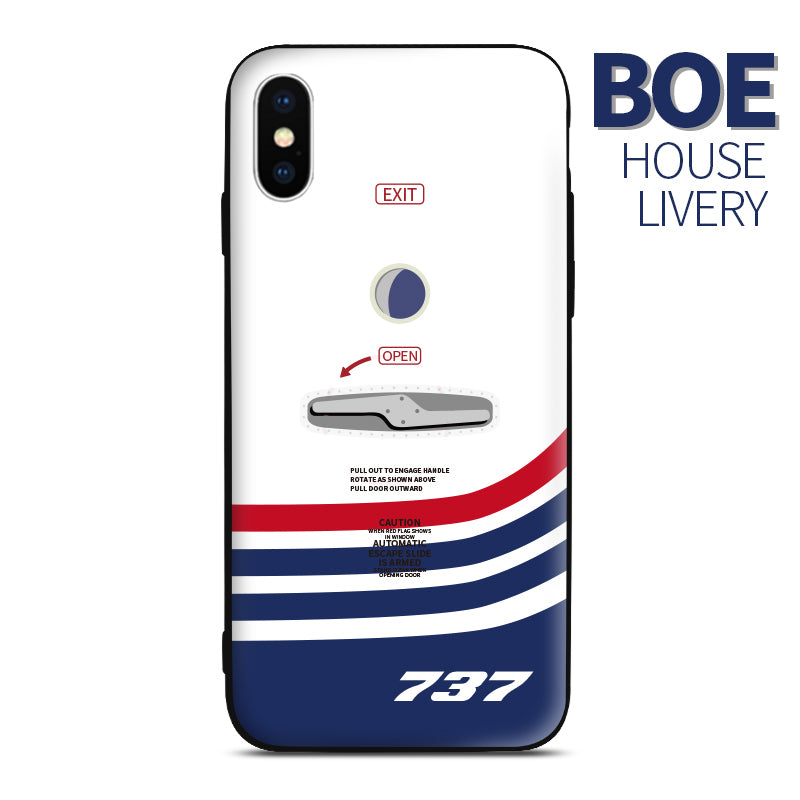 Boeing House Livery Door Style Phone Case - Red and Blue