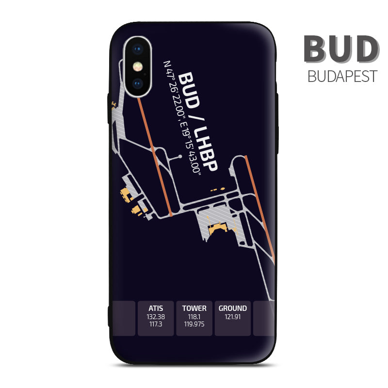 Budapest Airport Diagram Phone Case aviation gift pilot iPhone Andriod Apple Samsung Huawei XIaomi