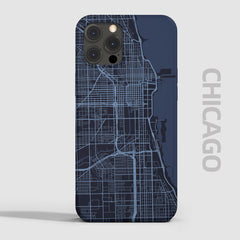 Chicago United States Phone Case city map landscape. Apple Huawei XIiaomi iPhone Android Samsung