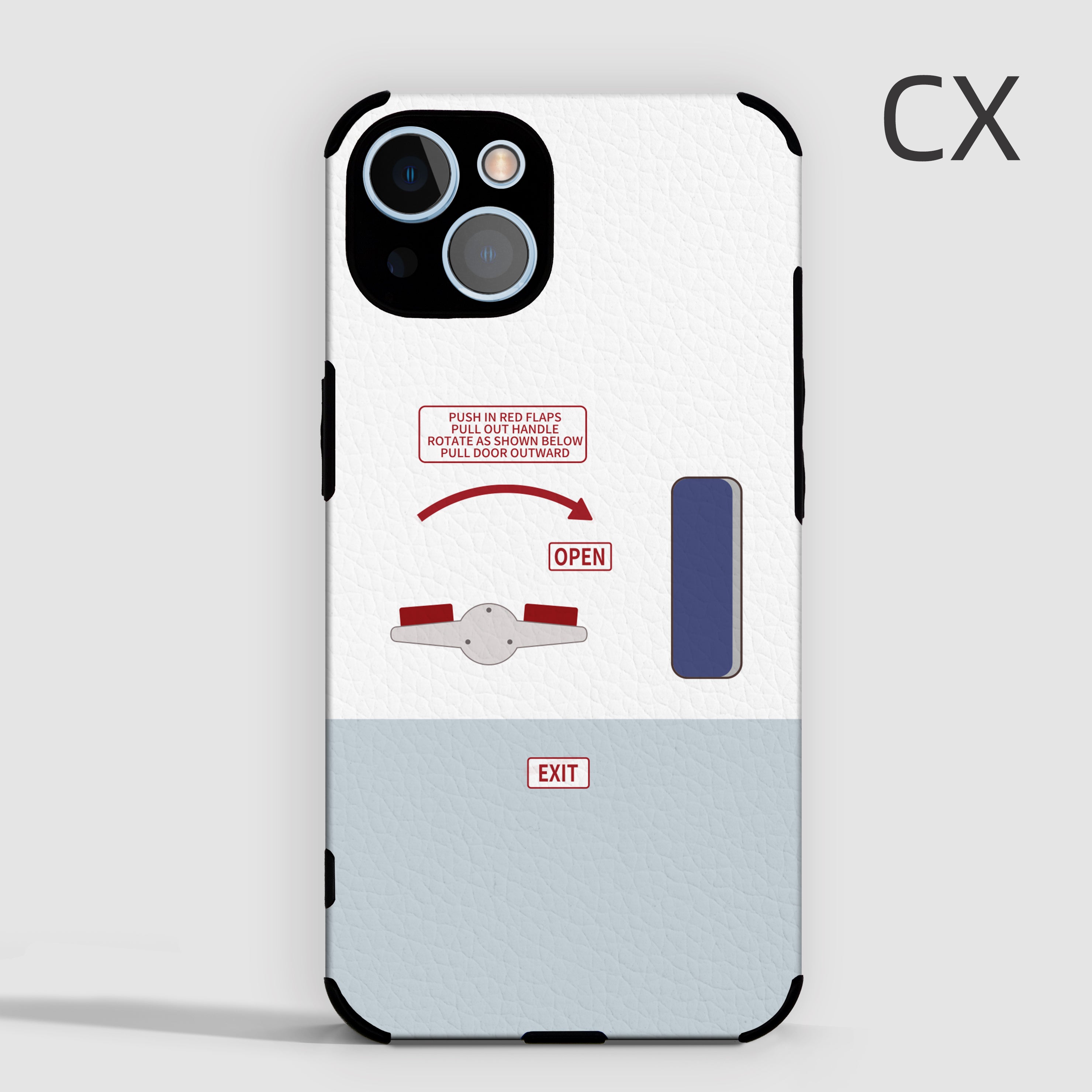 Cathay Pacific White Blue Aircraft Exit Phone Case
