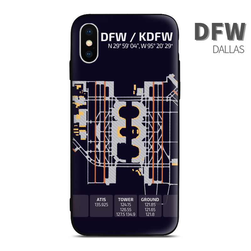Dallas DFW Airport Diagram Phone Case Aviation gift crew airline pilot iphone avgeek apple samsung huawei xiaomi iPhone