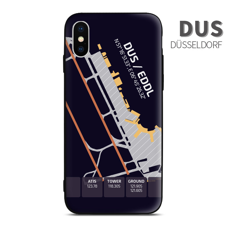 Dusseldorf Airport Diagram DUS/EDDL Phone Case aviation gift pilot iPhone Andriod Apple Samsung