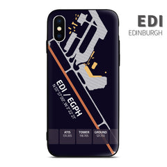 Edinburgh Airport Diagram Phone Case aviation gift pilot iPhone Andriod Apple Samsung Huawei Xiaomi 