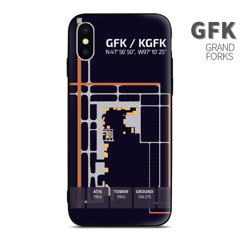 GFK KGFK Grand Forks Airport Diagram Phone Case aviation gift pilot iPhone Andriod Apple Samsung