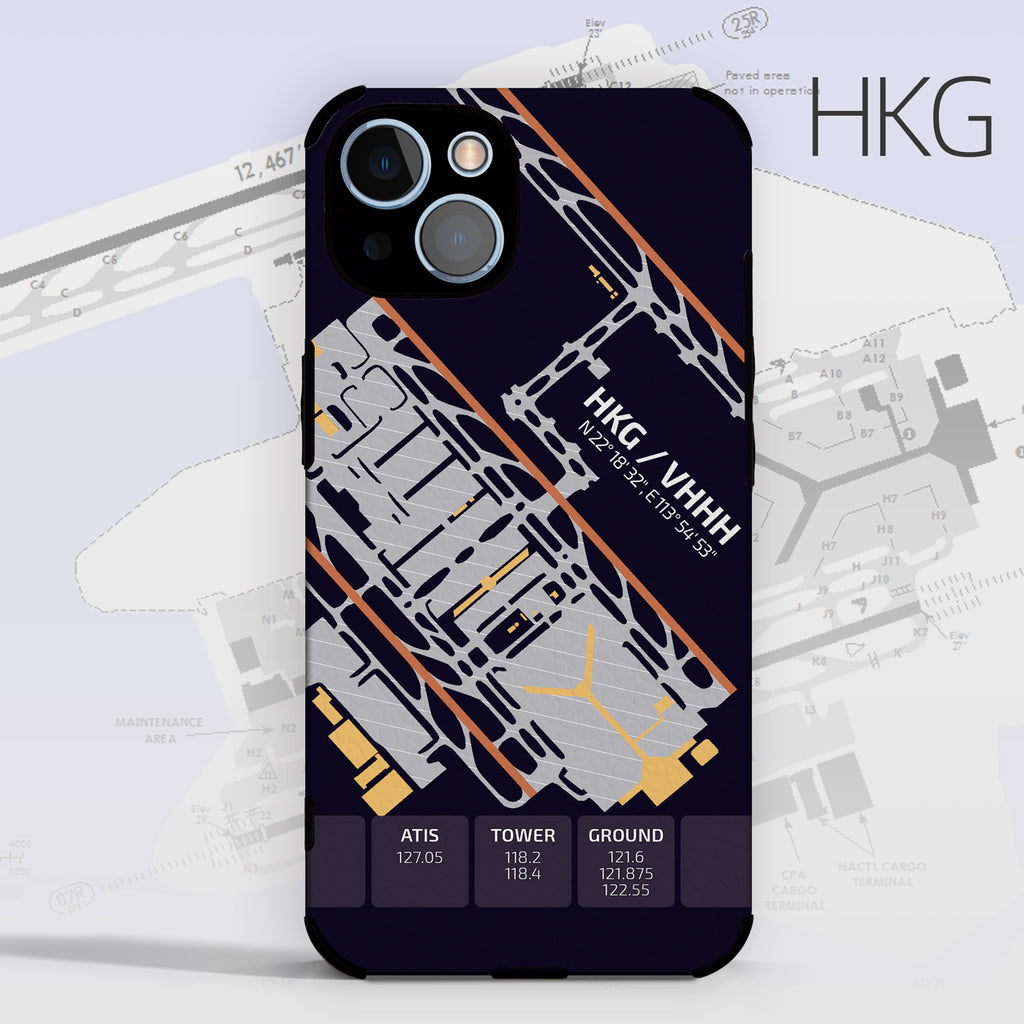 Hong Kong Airport Diagram Phone Cases Aviation Gift – Aviator Story