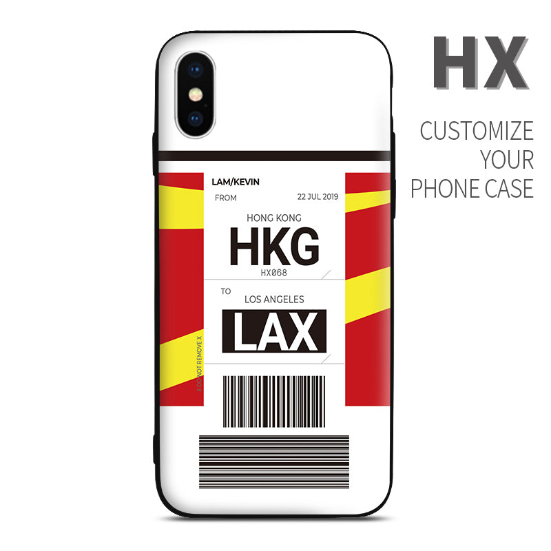 HX Hong Kong Airlines color Baggage Ticket design perfect for aviation geeks crew pilot apple iphone huawei samsung xiaomi