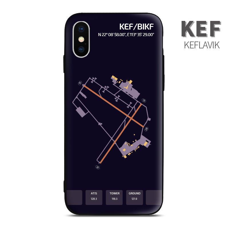 Keflavik Reykjavik Airport Diagram KEF Phone Case aviation gift pilot iPhone Andriod Apple Samsung
