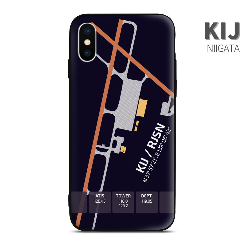 Niigata KIJ Airport Diagram Phone Case Aviation gift crew airline pilot iphone avgeek apple samsung huawei xiaomi iPhone
