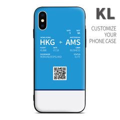 KLM Royal Dutch color Boarding Pass Phone Case design perfect for aviation geeks crew pilot apple iphone huawei samsung xiaomi