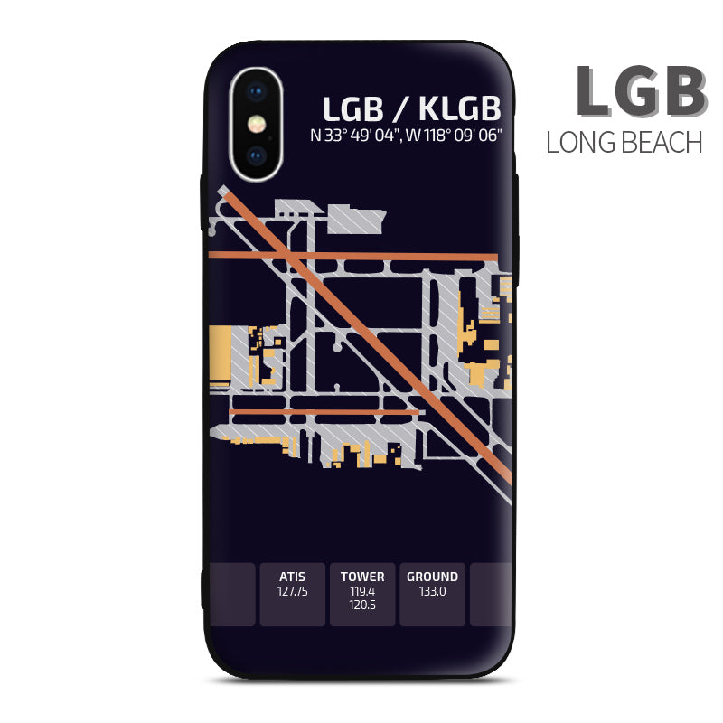 Long Beach LGB KLGB Airport Diagram Phone Case Aviation gift crew airline pilot iphone avgeek apple samsung huawei xiaomi iPhone