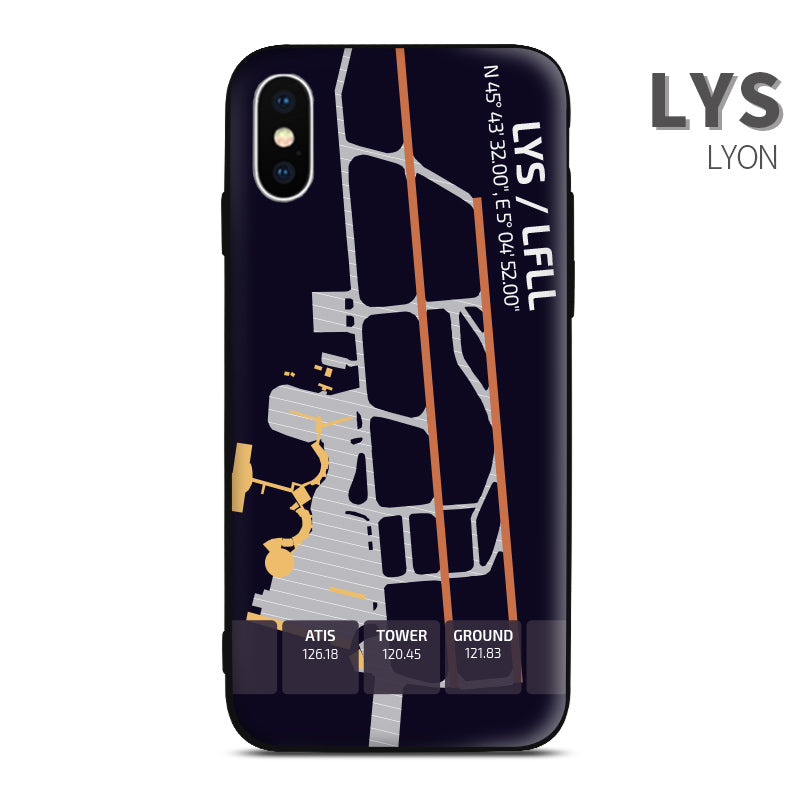 Lyon France Airport Diagram Phone Case aviation gift pilot iPhone Andriod Apple Samsung Xiaomi Huawei