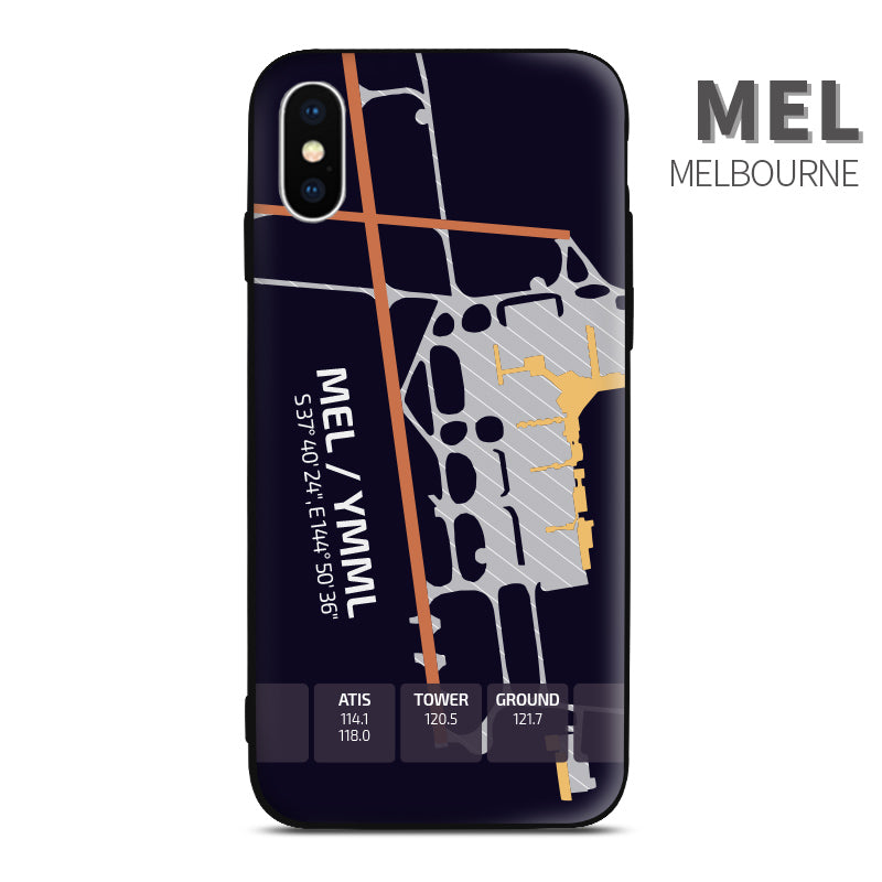 Australia Airport Diagram Melbourne Phone Case aviation gift pilot iPhone Andriod Apple Samsung