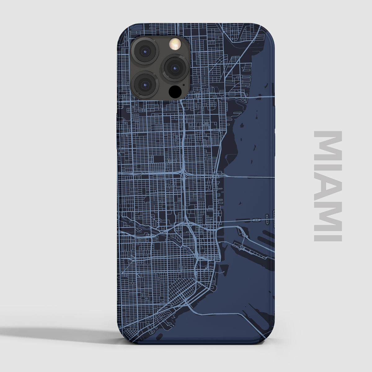 Miami, Florida United States Phone Case city map landscape. Apple Huawei XIiaomi iPhone Android Samsung