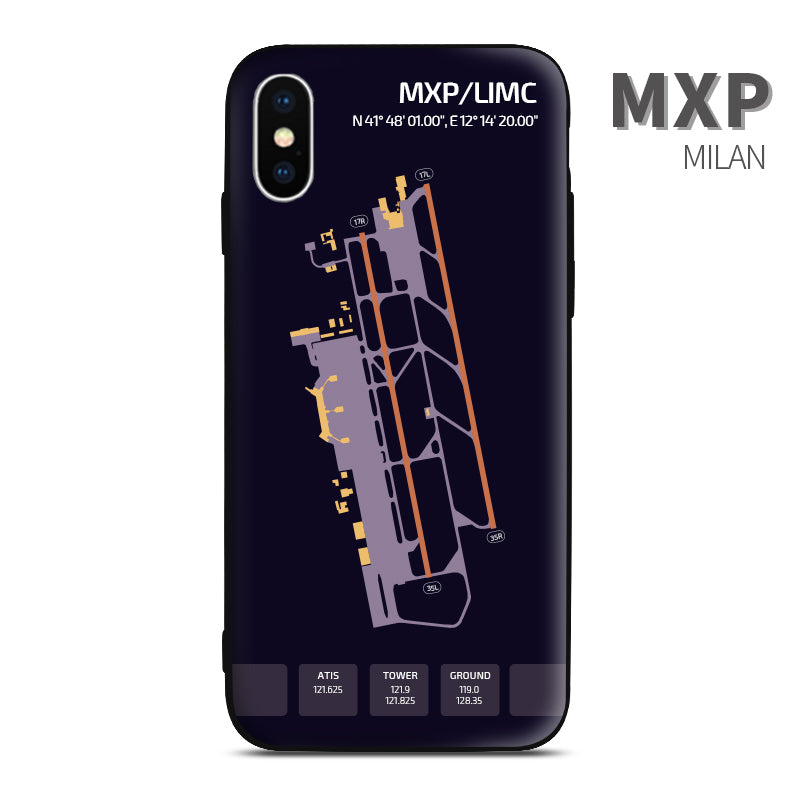Milan Malpensa Airport Diagram Phone Case aviation gift pilot iPhone Andriod Apple Samsung