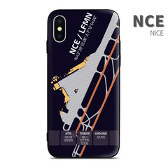 Nice France Airport Diagram Phone Case aviation gift pilot iPhone Andriod Apple Samsung Xiaomi Huawei