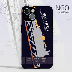 Nagoya NGO Airport Diagram Phone Case Aviation gift crew airline pilot iphone avgeek apple samsung huawei xiaomi iPhone
