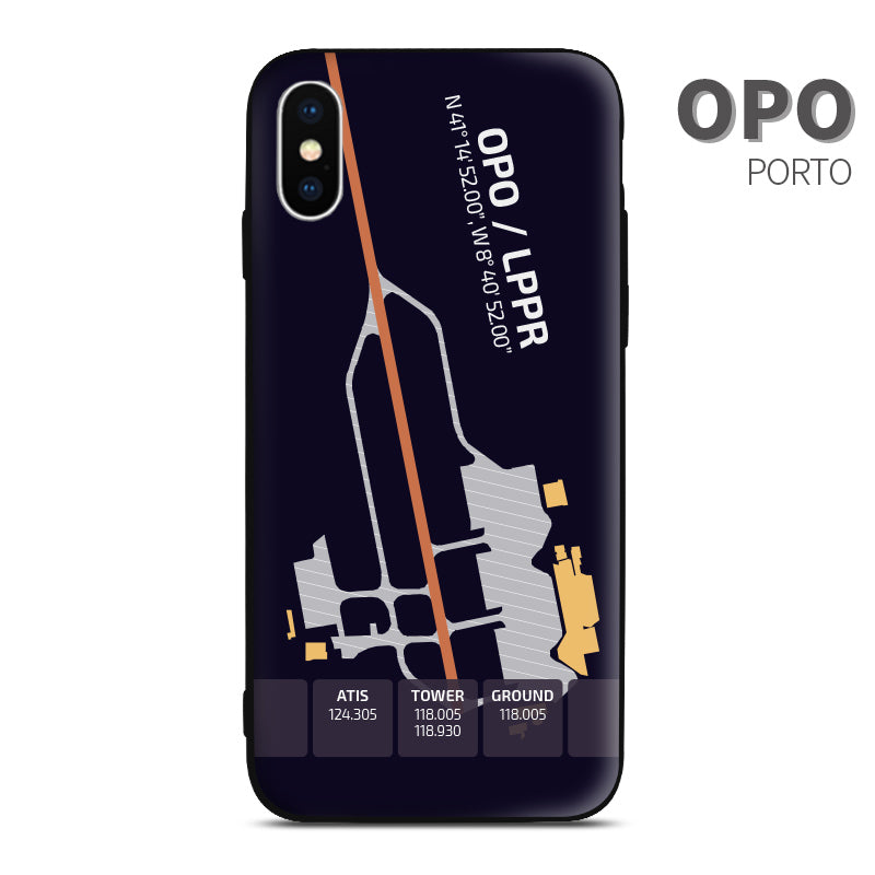 Porto OPO Airport Diagram Phone Case aviation gift pilot iPhone Andriod Apple Samsung Huawei Xiaomi