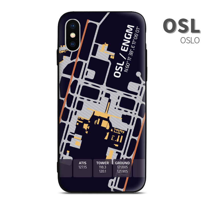 Oslo OSL Airport Diagram Phone Case aviation gift pilot iPhone Andriod Apple Samsung Huawei Xiaomi