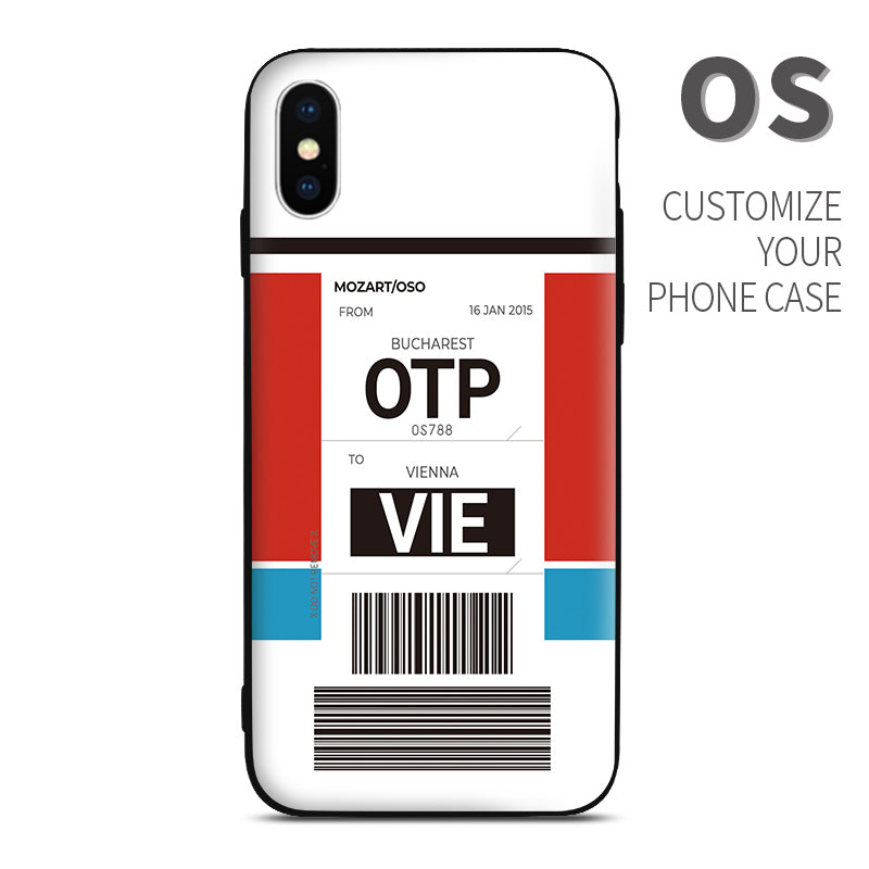 OS Austrian Airlines color Baggage Ticket design perfect for aviation geeks crew pilot apple iphone huawei samsung xiaomi