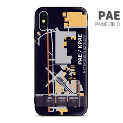Paine Field PAE KPAE Airport Diagram Phone Case aviation gift pilot iPhone Andriod Apple Samsung Huawei Xiaomi
