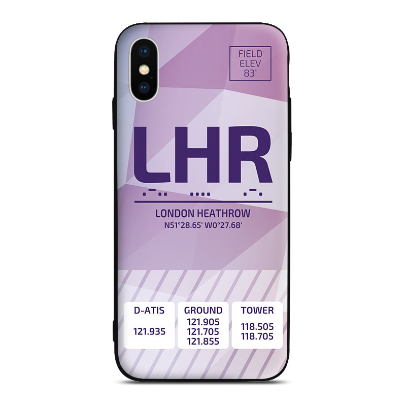 LHR London Heathrow airport code phone case perfect for crew pilot aviation geeks iphone apple samsung huawei xiaomi