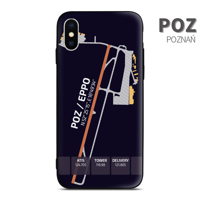 Poznań Ławica Airport Diagram Phone Case aviation gift pilot iPhone Andriod Apple Samsung Huawei Xiaomi