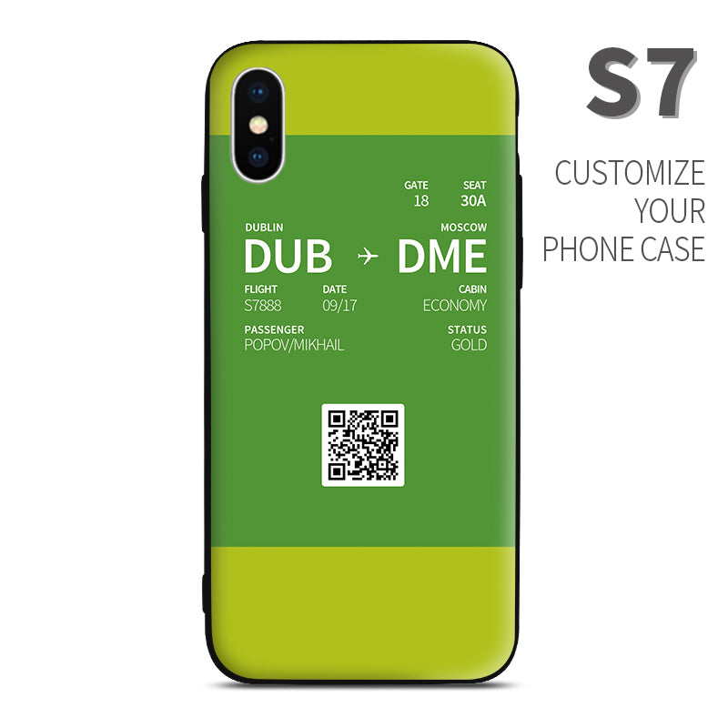 S7 color Boarding Pass Phone Case design perfect for aviation geeks crew pilot apple iphone huawei samsung xiaomi