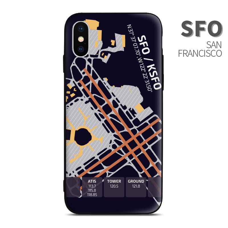 San Francisco SFO KSFO Airport Diagram Phone Case Aviation gift crew airline pilot iphone avgeek apple samsung huawei xiaomi iPhone