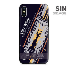 Singapore SIN WSSS Airport Diagram Phone Case Aviation gift crew airline pilot iphone avgeek apple samsung huawei xiaomi iPhone
