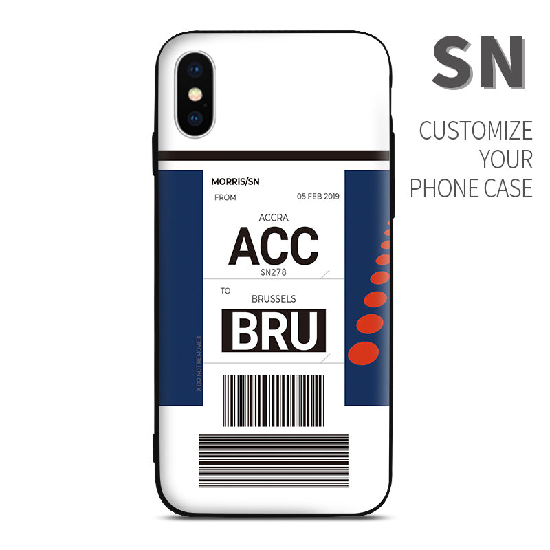 SN Brussels Airlines color Baggage Ticket design perfect for aviation geeks crew pilot apple iphone huawei samsung xiaomi