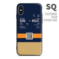 Singapore SQ color Boarding Pass Phone Case design perfect for aviation geeks crew pilot apple iphone huawei samsung xiaomi