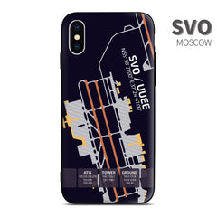 Moscow Sheremetyevo SVO airport diagram phon case iphone apple samsung huawei xiaomi aviaiton gift for crew pilots avgeeks