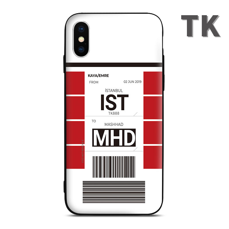 Turkish Airlines TK color Baggage Ticket design perfect for aviation geeks crew pilot apple iphone huawei samsung xiaomi