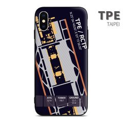 Taipei TPE Airport Diagram Phone Case aviation gift pilot iPhone Andriod Apple Samsung Huawei Xiaomi