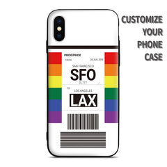 Baggage Ticke Phone Case for travel frequent air aviation iphone android apple samsung gay lgbt lesbian