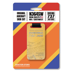 Southwest Boeing 737 N364SW Original Aircraft Tag